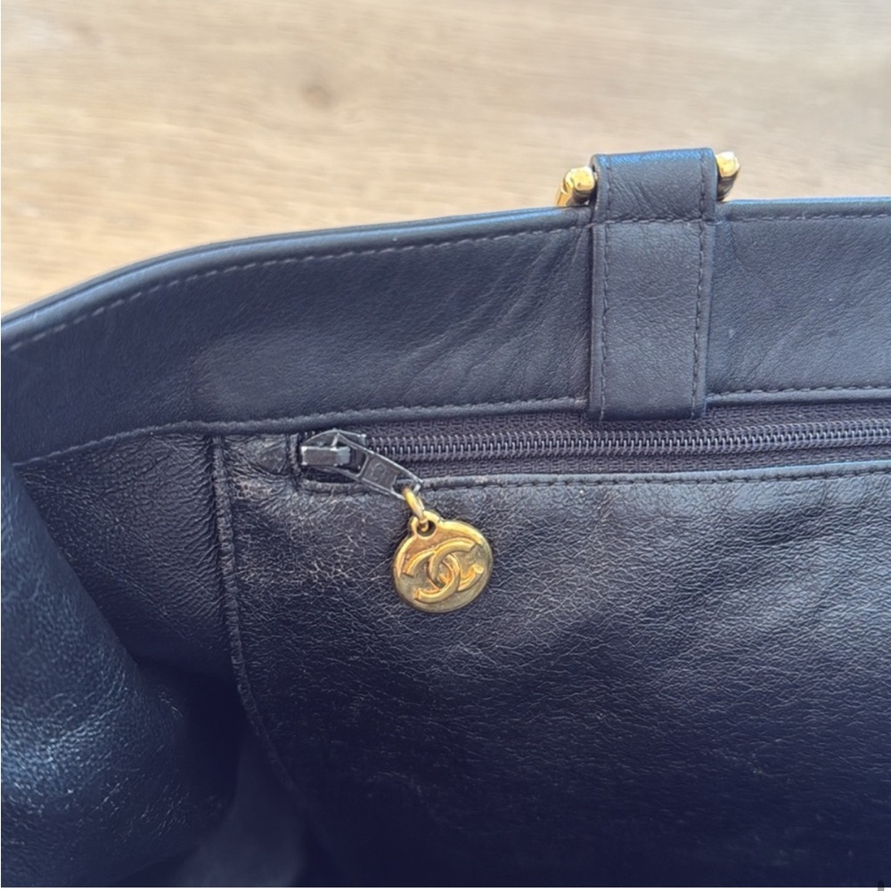 Chanel Black Leather Tote Bag - Picture 9 of 13